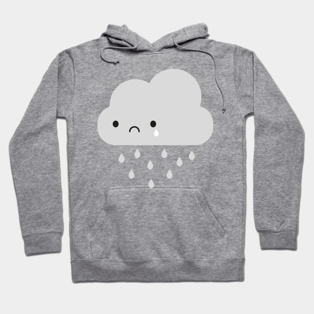 Sad Kawaii Rain Cloud Hoodie by marcelinesmith